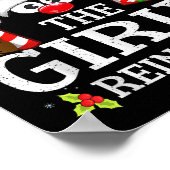 Christmas Matching The Girly Reindeer Family Poster (Ecke)