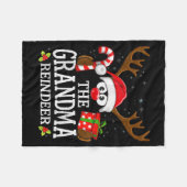 Christmas Matching The Grandma Reindeer Family Fleecedecke (Vorderseite (Horizontal))