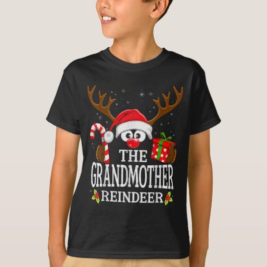 Christmas Matching The Grandmother Reindeer Family T-Shirt (Vorderseite)