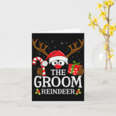 Christmas Matching The Groom Reindeer Family Karte (Gelbe Blume)