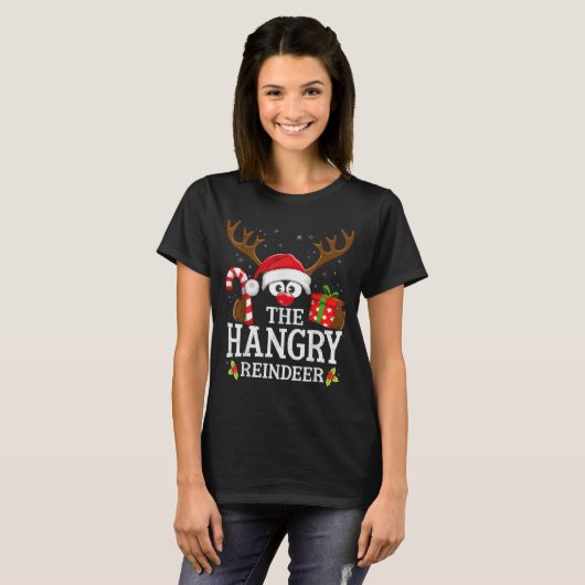 Christmas Matching The Hangry Reindeer Family T-Shirt (Vorne ganz)