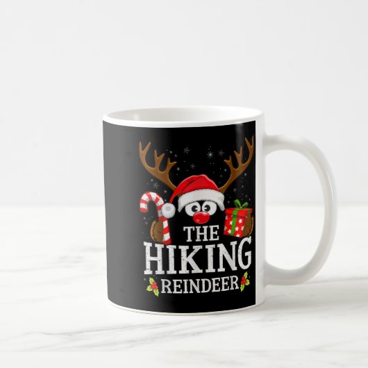 Christmas Matching The Hiking Reindeer Family Kaffeetasse (Rechts)