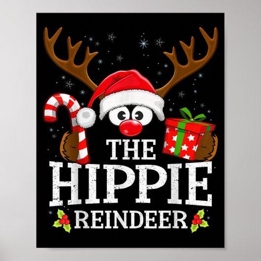 Christmas Matching The Hipe Reindeer Family Poster (Vorne)