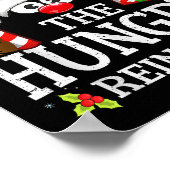 Christmas Matching The Hungry Reindeer Family  Poster (Ecke)
