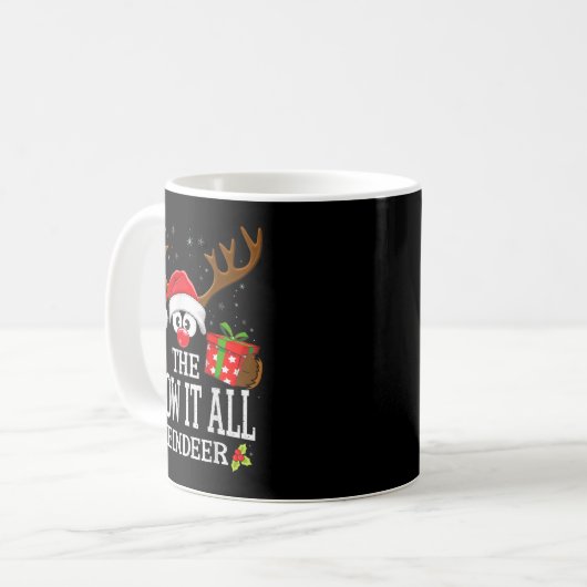 Christmas Matching The Know It All Reindeer Family Kaffeetasse (Vorderseite Links)