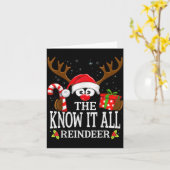 Christmas Matching The Know It All Reindeer Family Karte (Gelbe Blume)