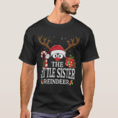 Christmas Matching The Little Sister Reindeer Fami T-Shirt (Vorderseite)