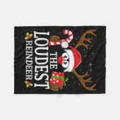 Christmas Matching The Loudest Reindeer Family Fleecedecke (Vorderseite (Horizontal))