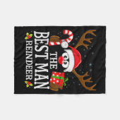 Christmas Matching The Man Reindeer Family Fleecedecke (Vorderseite (Horizontal))