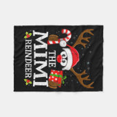 Christmas Matching The Mimi Reindeer Family Fleecedecke (Vorderseite (Horizontal))