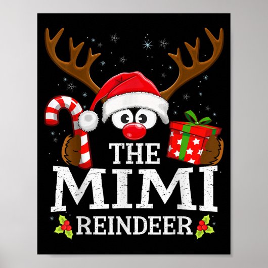 Christmas Matching The Mimi Reindeer Family  Poster (Vorne)