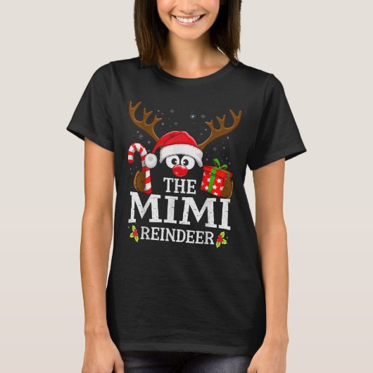Christmas Matching The Mimi Reindeer Family T-Shirt (Vorderseite)