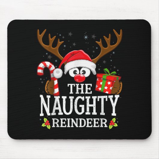 Christmas Matching The Naughty Reindeer Family Mousepad (Vorne)