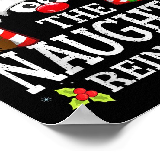 Christmas Matching The Naughty Reindeer Family Poster