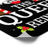 Christmas Matching The Queen Reindeer Family  Poster (Ecke)