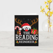 Christmas Matching The Reading Reindeer Family Karte (Gelbe Blume)