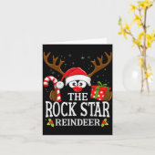 Christmas Matching The Rock Star Reindeer Family  Karte (Gelbe Blume)