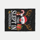 Christmas Matching The Slept In Reindeer Family Fleecedecke (Vorderseite (Horizontal))