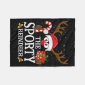 Christmas Matching The Srty Reindeer Family  Fleecedecke (Vorderseite (Horizontal))