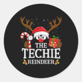 Christmas Matching The Techie Reindeer Family Runder Aufkleber (Vorderseite)