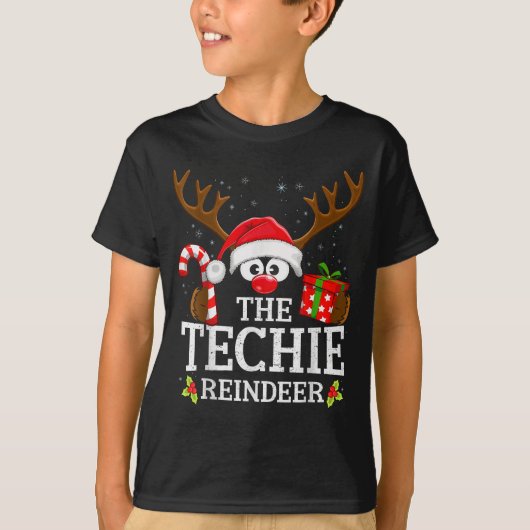 Christmas Matching The Techie Reindeer Family  T-Shirt (Vorderseite)