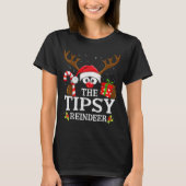 Christmas Matching The Tipsy Reindeer Family T-Shirt (Vorderseite)
