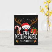 Christmas Matching The Writing Music Reindeer Fami Karte (Gelbe Blume)