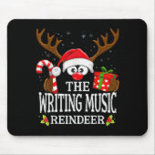 Christmas Matching The Writing Music Reindeer Fami Mousepad (Vorne)