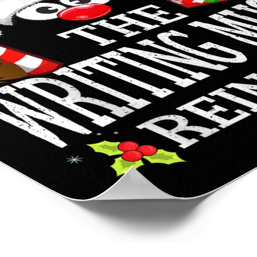 Christmas Matching The Writing Music Reindeer Fami Poster (Ecke)