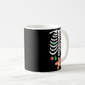 Christmas Maternity Pregnancy Gingerbread Skeleton Kaffeetasse (VorderseiteRechts)