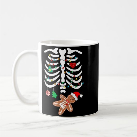 Christmas Maternity Pregnancy Gingerbread Skeleton Kaffeetasse (Links)