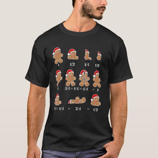 Christmas Math Teacher Equation Gingerbread With S T-Shirt (Vorderseite)