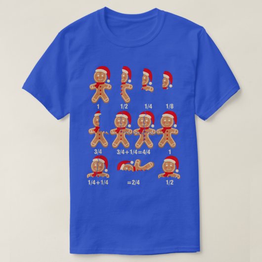 Christmas Math Teacher Equation Gingerbread With S T-Shirt (Design vorne)