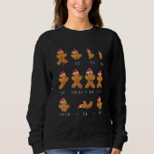 Christmas Math Teacher Fraction Gingerbread Cookie Sweatshirt (Vorderseite)