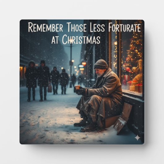 CHRISTMAS MEANING PICTURE REMEMBER THE POOR FOTOPLATTE (Vorderseite)