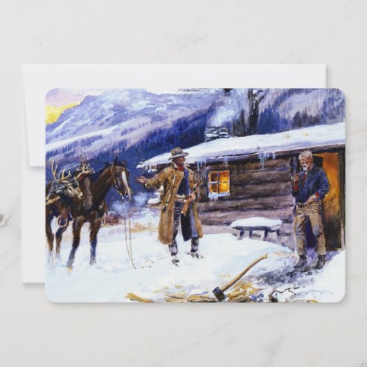 "Christmas Meat" von Charles M. Russell Einladung (Vorderseite)