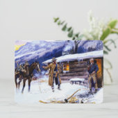 "Christmas Meat" von Charles M. Russell Einladung (Stehend Vorderseite)