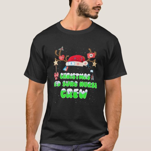 Christmas Med Surg Nurse Crew Xmas Nursing Matchin T-Shirt (Vorderseite)