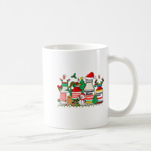 Christmas Medication Bottles Funny Nurse Humor  Kaffeetasse (Rechts)