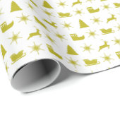 Christmas Medley Beige Reindeer Wrapping Paper Geschenkpapier (Rolleneckpunkt)