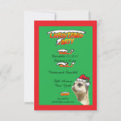 Christmas Meerkat Einladung Green X-Mas (Rückseite)