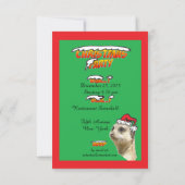 Christmas Meerkat Party Einladung Green (Rückseite)