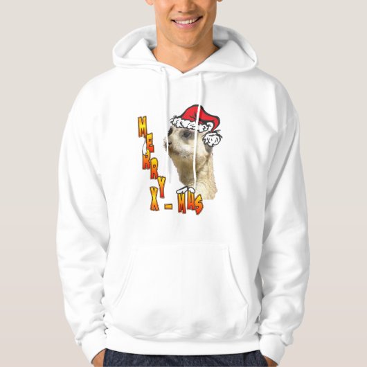 Christmas Meerkat Santa Hoodie (Vorderseite)
