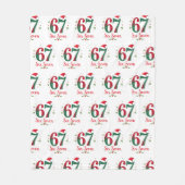 Christmas Meme Six Seven 67 6 7 Holiday Fleecedecke (Vorderseite)