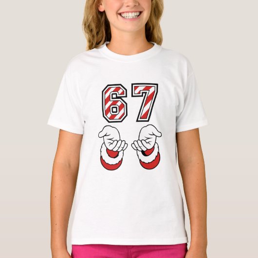 Christmas Meme Six Seven 67 6 7 Holiday T-Shirt (Vorderseite)