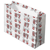 Christmas Meme Six Seven 67 6 7 Santa Große Geschenktüte (Vorderseite Schrägansicht)