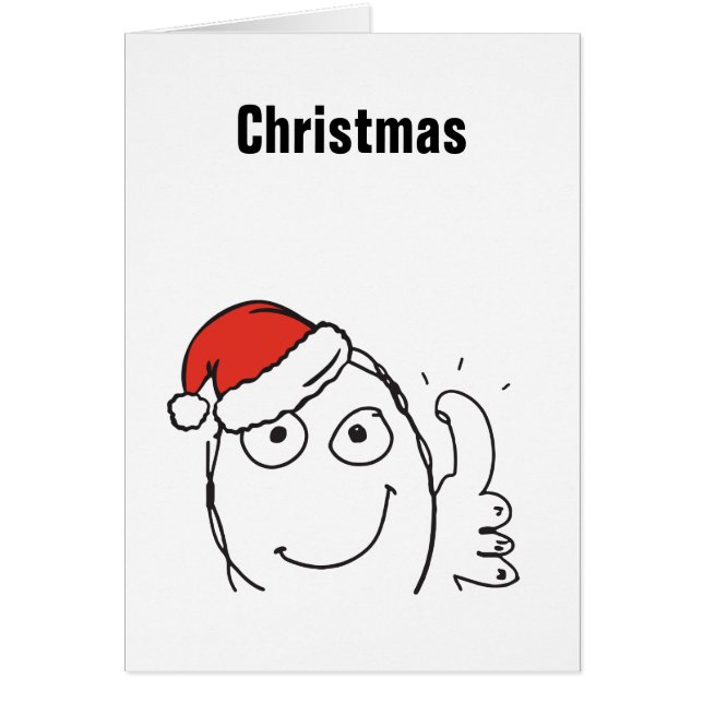 Christmas Meme Troll Le Me ThumbUp Custom EDITABLE (Vorne)