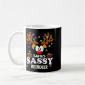 Christmas Men Women Santa's Sy Reindeer Kaffeetasse (Links)