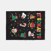 Christmas Mental Health Awareness Men Women It's O Fleecedecke (Vorderseite (Horizontal))