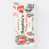 Christmas Mermaid Birthday Banner (Vertikal)